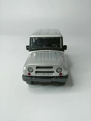 Метален джип Уаз, 1:18, С отварящи се врати, Сив ретро ван, Класически дизайн 