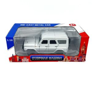 Метален джип Уаз, 1:18, С отварящи се врати, Сив ретро ван, Класически дизайн 
