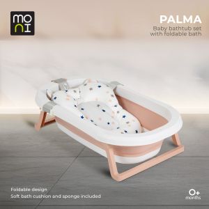 Комплект за къпане със сгъваема вана Palma розов