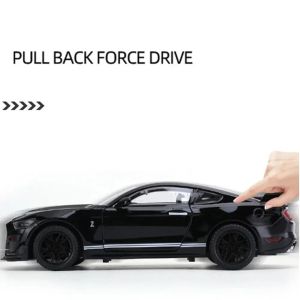 Метална кола Ford Mustang GT500, 1:18 мащаб, Черен, Без опаковка