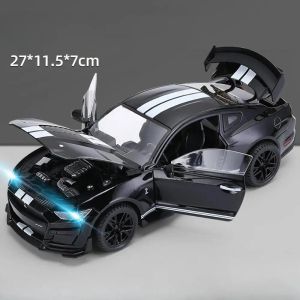 Метална кола Ford Mustang GT500, 1:18 мащаб, Черен, Без опаковка