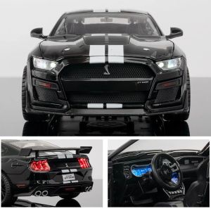 Метална кола Ford Mustang GT500, 1:18 мащаб, Черен, Без опаковка