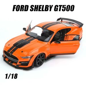 Метална кола Ford Mustang GT500, 1:18 мащаб, Оранжев, Без опаковка
