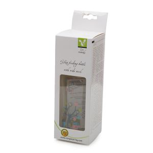 Стъклено шише за хранене с широко гърло 240 ml B0468