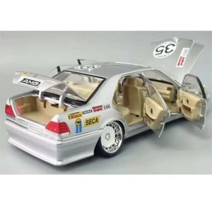 Метална кола Mercedes-Benz W140 300 SEL, 1:24, Сив, Без опаковка 