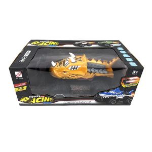 Детски джип, С дистанционно, Dino Monster Truck, Със спрей ефект (1:16), Жълт