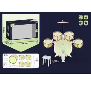 Детски комплект барабани Jazz Drum – 5 барабана, чинел и табуретка