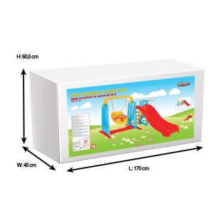 Пързалка с люлка Wavy 06141 червен