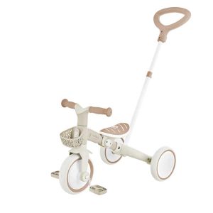 Триколка с родителски контрол 3 в 1 GLOBBER LEARNING TRIKE PLUS ECOLOGIC, бежова