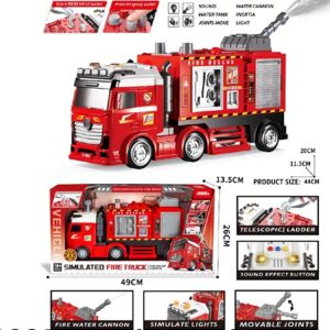Голям камион пожарна, С водна пръскачка – 44 см