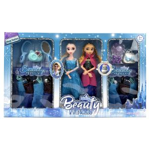 Комплект кукли принцеси Елза и Анна с дрехи и аксесоари 