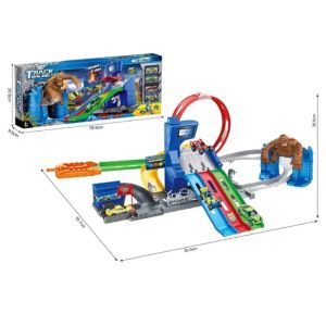 Комплект писта за коли с лупинг, скокове и чудовище – Track Racing 