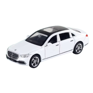 Метална кола Mercedes-Benz S-Class, Бял, 1:32, Без опаковка