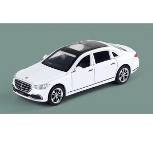 Метална кола Mercedes-Benz S-Class, Бял, 1:32, Без опаковка