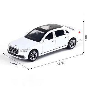 Метална кола Mercedes-Benz S-Class, Бял, 1:32, Без опаковка