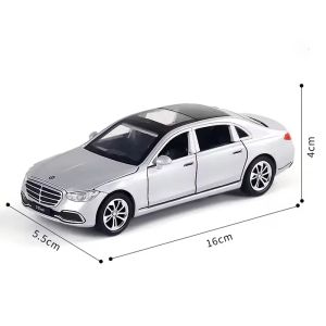 Метална кола Mercedes-Benz S-Class, Сив, 1:32, Без опаковка