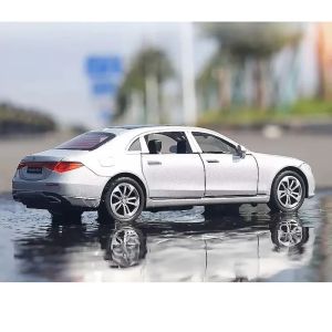 Метална кола Mercedes-Benz S-Class, Сив, 1:32, Без опаковка