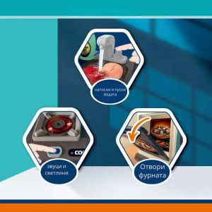 Детска кухня с аксесоари 53 части с фурна и звукови ефекти