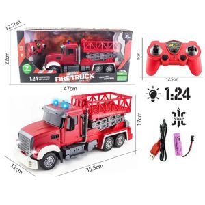 Пожарен камион с дистанционно управление 1:24 със светлини