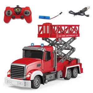 Пожарен камион с дистанционно управление 1:24 със светлини