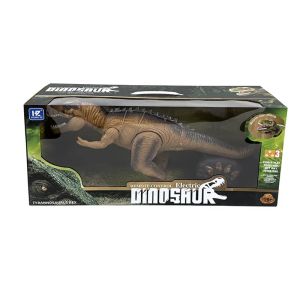 Динозавър с дистанционно управление, светлини и звук, интерактивна играчка, кафяв