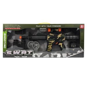 Детски полицейски комплект S.W.A.T. с автомат, светлини и звук, белезници и аксесоари
