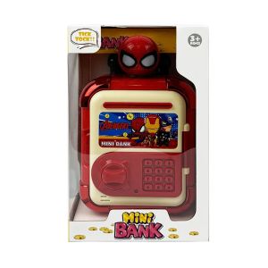 Детска касичка Спайдърмен, С парола и слот за монети и банкноти
