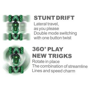 Детска каскадна кола, С дистанционно управление, Пушек и 360° въртене