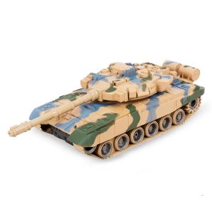 Детски танк с дистанционно управление, мащаб 1:10, светлини и звук