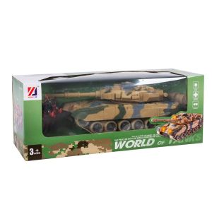 Детски танк с дистанционно управление, мащаб 1:10, светлини и звук