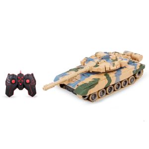 Детски танк с дистанционно управление, мащаб 1:10, светлини и звук
