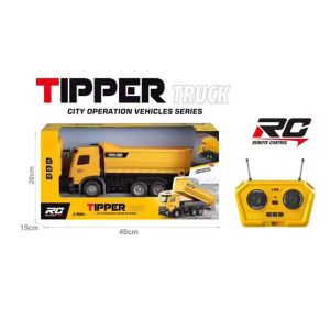 Детски самосвал с дистанционно управление, повдигаща се каросерия и светлинни ефекти