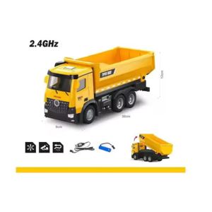 Детски самосвал с дистанционно управление, повдигаща се каросерия и светлинни ефекти