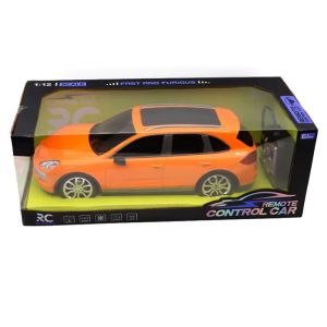 Детска кола с дистанционно управление, светлини и акумулаторна батерия, Оранжева