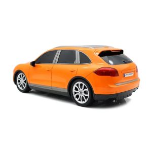 Детска кола с дистанционно управление, светлини и акумулаторна батерия, Оранжева