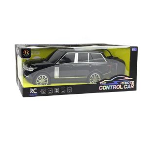 Детска кола с дистанционно управление, Черна, Светещи фарове и акумулаторна батерия, Дизайн Range Rover