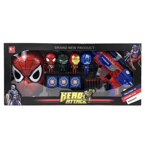 Комплект Spider-Man, С пистолет, Маска, Фигурки и мишени, С меки стрели