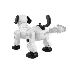 Интерактивно куче робот, С дистанционно управление, Пушек и светлини, Бяло