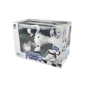 Интерактивно куче робот, С дистанционно управление, Пушек и светлини, Бяло