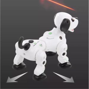 Интерактивно куче робот, С дистанционно управление, Пушек и светлини, Бяло