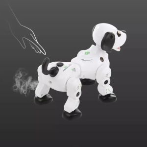 Интерактивно куче робот, С дистанционно управление, Пушек и светлини, Бяло