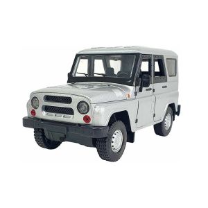 Метален джип UAZ, Мащаб 1:24, С отварящи се врати и багажник, Инерционен механизъм, Без опаковка