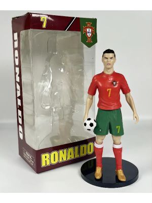 Фигура футболист Роналдо, Португалия, С топка, 20 см