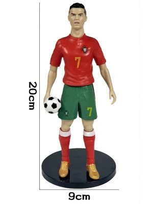 Фигура футболист Роналдо, Португалия, С топка, 20 см