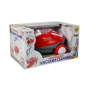Детска прахосмукачка, С реалистични звуци, Светлини, Червена