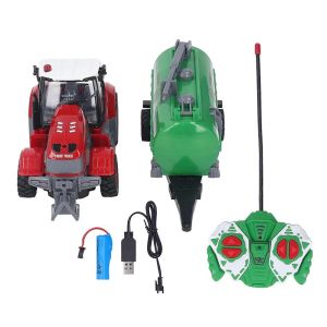 Детски трактор, С дистанционно и ремарке цистерна, USB зарядно