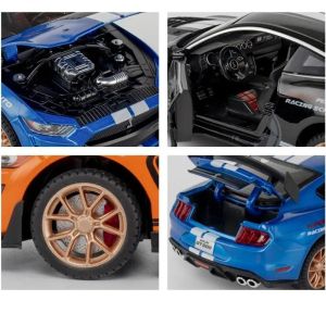 Метална кола Mustang Shelby GT500 – 1:24, Син, Без опаковка