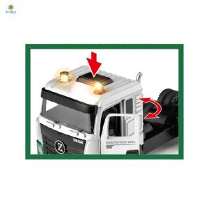 Детски боклукчийски камион със светлини и звук, метална кабина