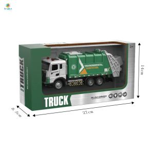 Детски боклукчийски камион със светлини и звук, метална кабина