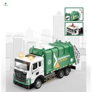 Детски боклукчийски камион със светлини и звук, метална кабина